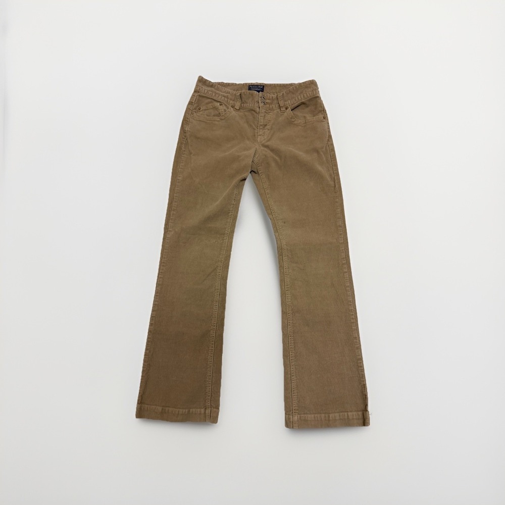 vintage polo jeans company, tan corduroy double button zip fly pants,‎ women's 8